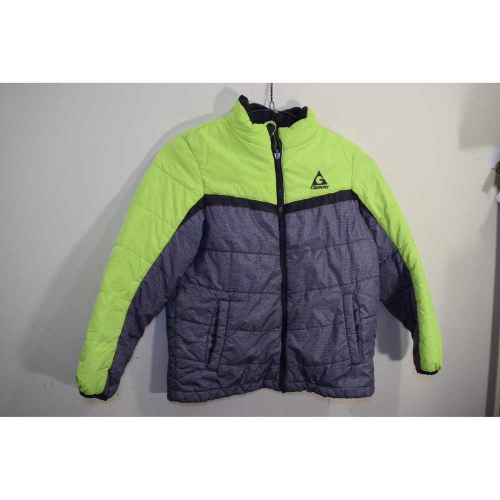 Gerry 3-in-1 LINER ONLY Jacket BOYS 10 12 Gray Safety Neon Green FLAWS - Picture 1 of 16